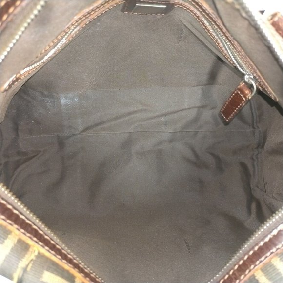 00009165# Authentic Fendi Tote Bag Brown Nylon - Picture 7 of 10